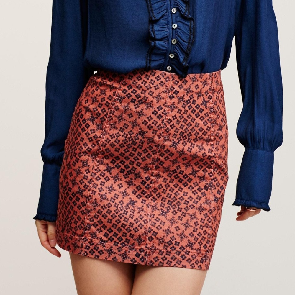 Free People Terracotta Combo Skirt